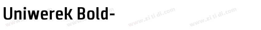 Uniwerek Bold字体转换